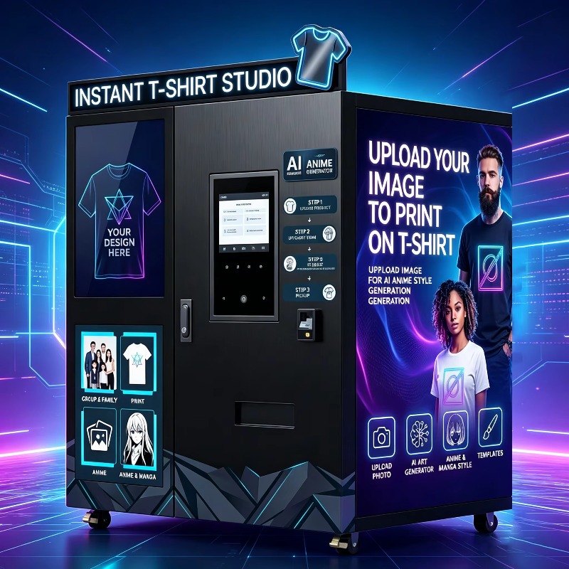 Popcorn Vending Machine - Distributore Automatico di Abbigliamento Intelligente AI