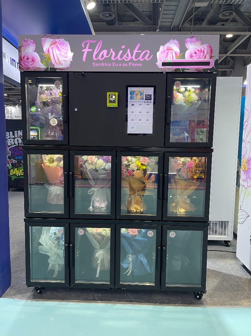 Bill Acceptor Vending - Distributore Automatico di Fiori con Armadietti,