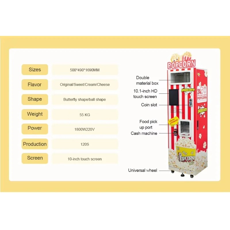 Nuova Macchina Automatica Pers - Popcorn Vending Machine recensione e prezzo
